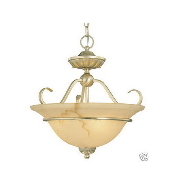 Thomas Lighting SL8669-68 Three Light Semi Flush or Pendant in Burnished Bronze Finish