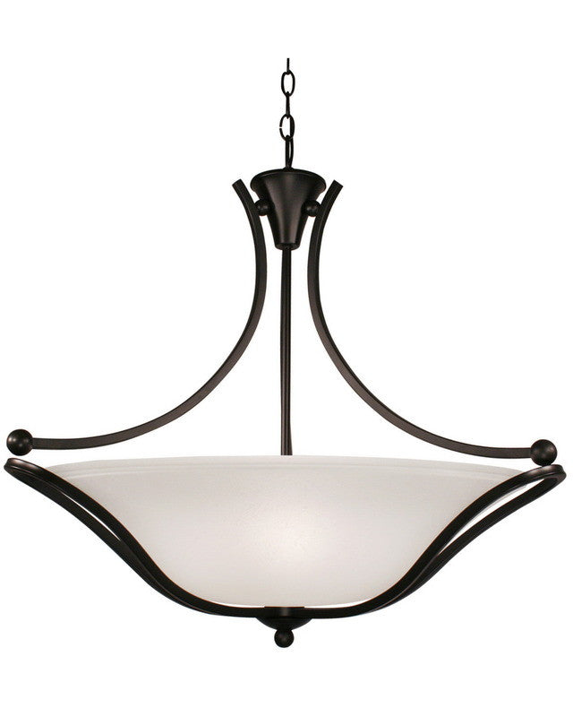 Z-Lite Lighting 317P-28 Three Light Hanging Pendant Chandelier in Bronze Finish