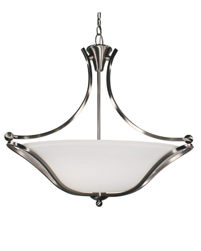 Z-Lite Lighting 316P-28 Three Light Hanging Pendant Chandelier in Brushed Nickel Finish