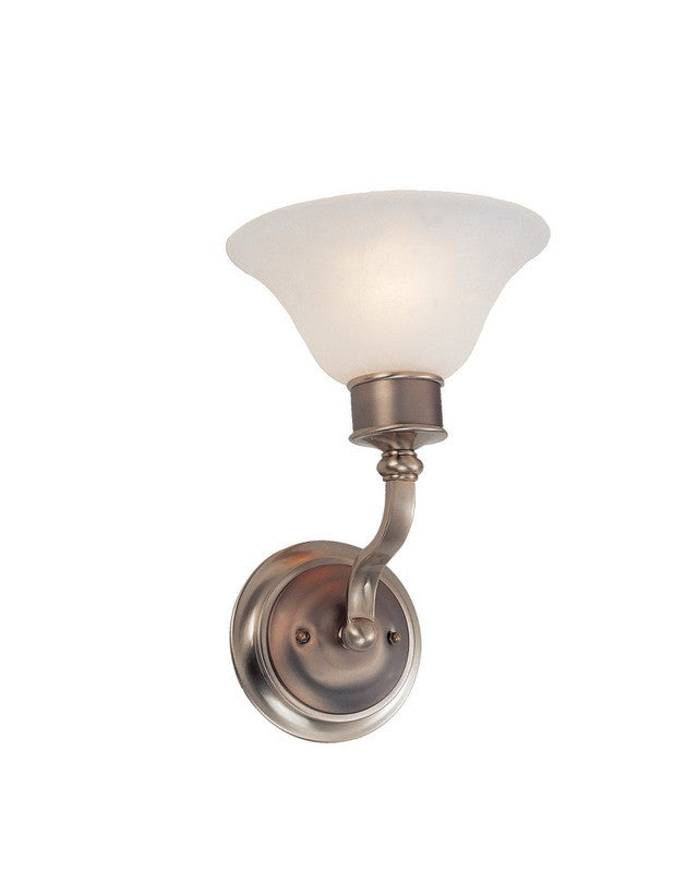 Z-Lite Lighting 309-1S One Light Wall Sconce in Burnished Nickel and Chocolate Finish