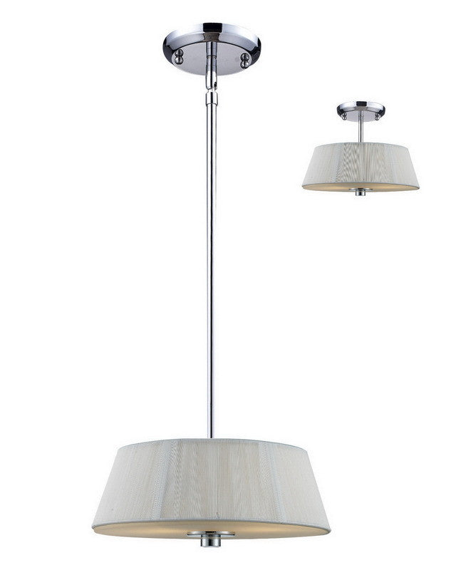 Z-Lite Lighting 162-12W-C Two Light Pendant Chandelier or Semi Flush Ceiling Mount in Polished Chrome Finish