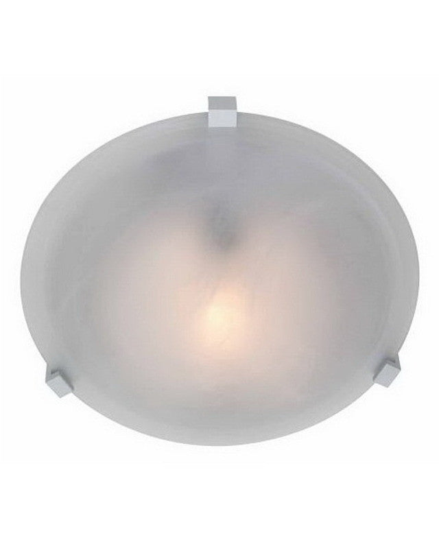 Access Lighting 50064 WHALB One Light Halogen Flush Ceiling Mount in White Finish and Alabaster Glass