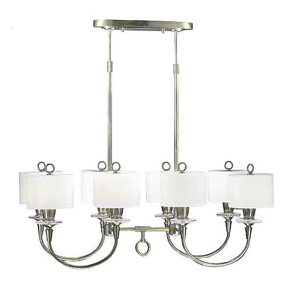 Stylicon by Thomas Lighting AB1504 MCS Meridian Collection 8 Light Chandelier in Marcasite Finish