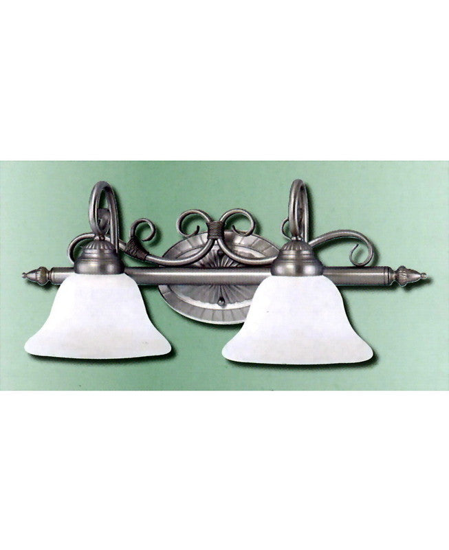 Epiphany Lighting 103680 SL Two Light Bath Wall Light in Painted Silver Finish
