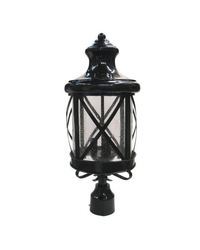 Epiphany Lighting 104903 BK Outdoor Exterior Post Three Light Lantern in Black Finish