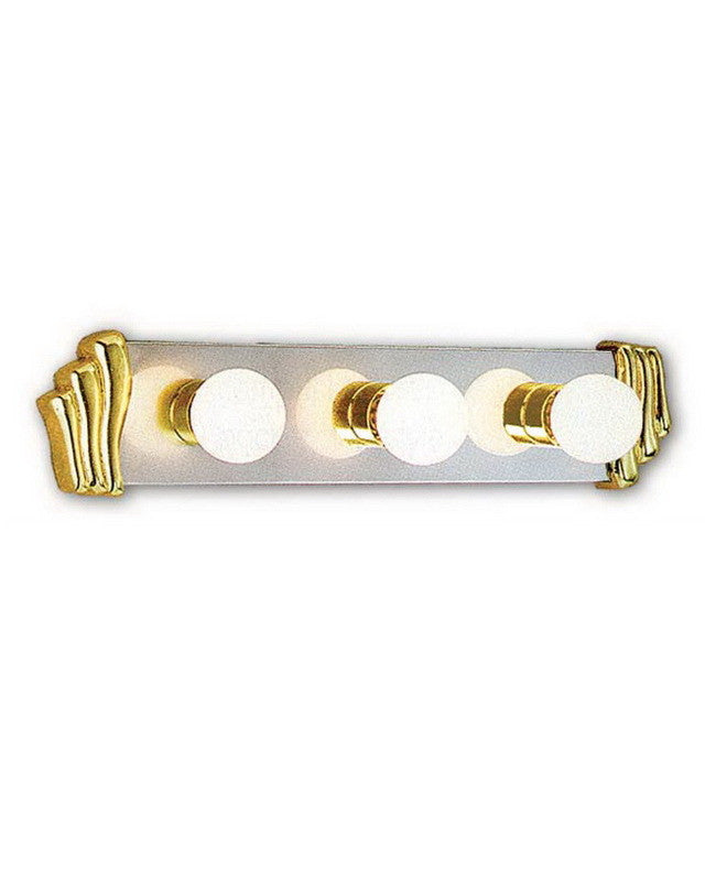 Vaxcel Lighting VL5185-3 CP Three Light Bath Vanity Wall Mount in Polished Chrome with Polished Brass Accent Finish