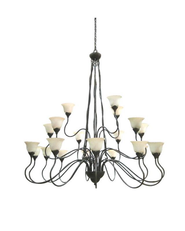 Quoizel Lighting 5021 MTPL-105113 Twenty One Light Three Tier Hanging Chandelier in Mediterranean Patina Finish