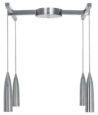 Access Lighting 52014 BL Odyssey H Type Canopy Four Light Contemporary Hanging Pendant Chandelier in Black Finish