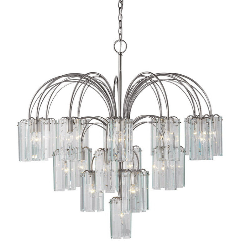 Forecast Lighting FDS340-36 Cascade 22 Light Satin Nickel Chandelier