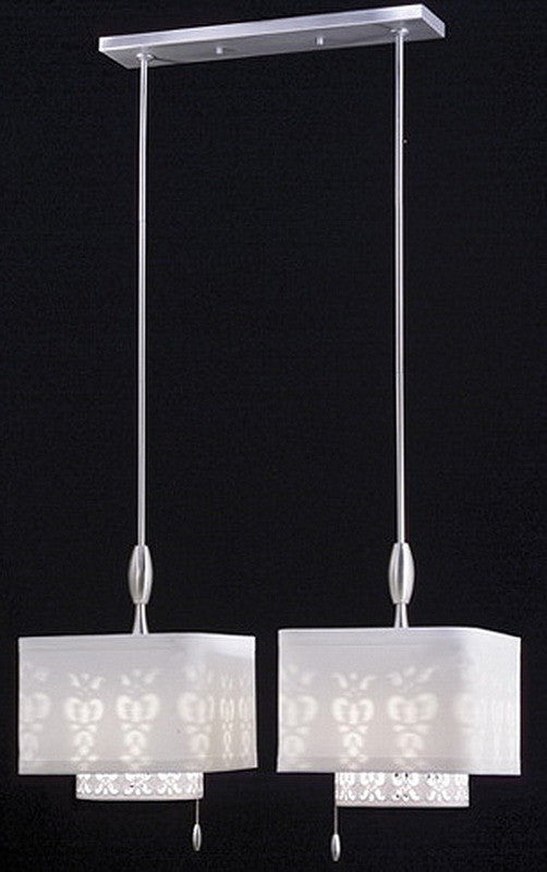 Stylicon by Thomas Lighting AC2702-PSN Clair de Lune Collection 2 Light Island Light in Satin Nickel Finish