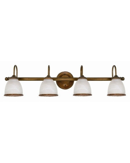 Nuvo Lighting 60-034 Tet-A-Tet Collection Four Light Bath Vanity Wall Mount in Old Gold Finish