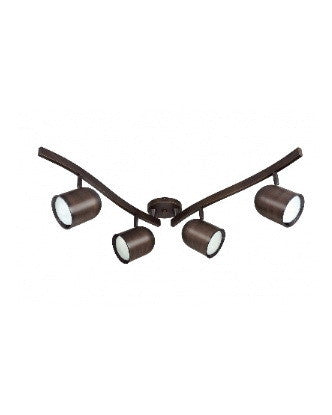 RBTK381 Four Light CFL R-30 Bullet Swivel Track Kit in Russet Bronze Finish