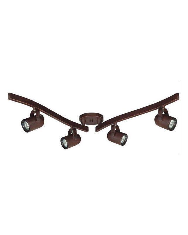 RBTK383 Four Light 50 Watt MR16 GU10 Halogen Swivel Track Kit in Russet Bronze Finish