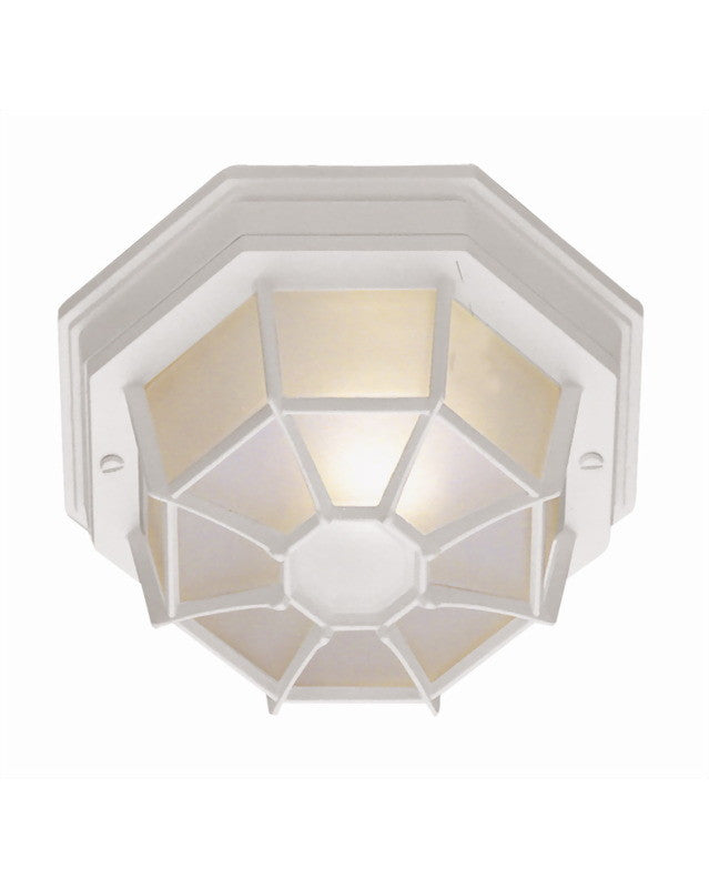 Epiphany Lighting EB460-13 WH One Light Energy Efficient Fluorescent Cast Aluminum Outdoor Exterior Ceiling Mount in White Finish