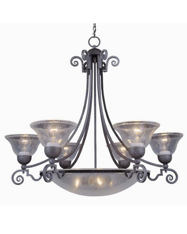 Vaxcel Lighting CH11056 AP Nine Light Chandelier in Antique Pewter Finish