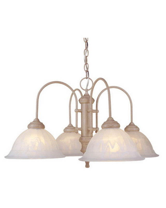 Vaxcel Lighting CH26104 NS Four Light Chandelier in Noachian Stone Finish