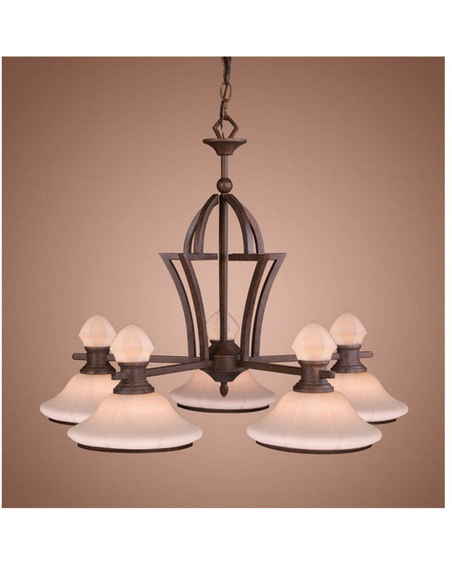 Vaxcel Lighting CH29205 WP Five Light Chandelier in Weathered Patina Finish