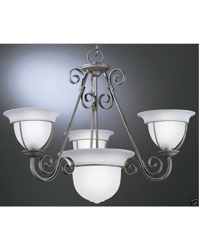 Forecast Lighting F760-65 Four Light Chandelier in Silver Rust Finish