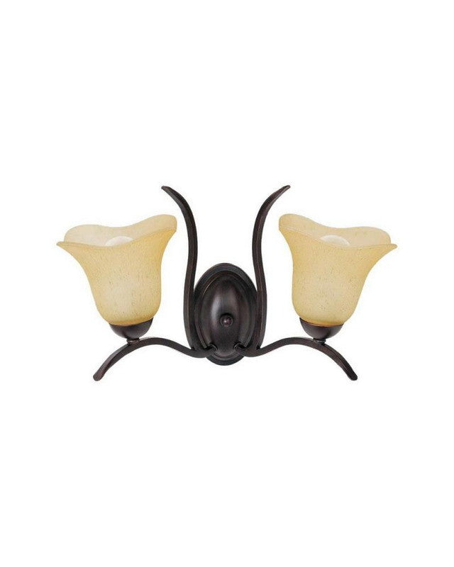 Globe Lighting 6085501 Two Light Wall Sconce in Crimson Coffee Finish