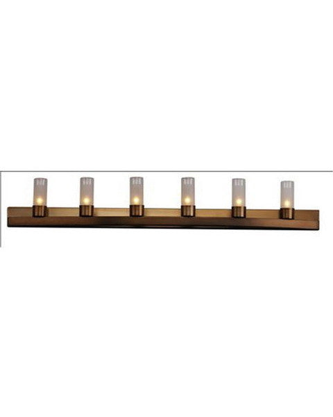 Forecast Lighting F4576-68 Six Light Vanity Bath Wall Fixture in Deep Bronze Finish