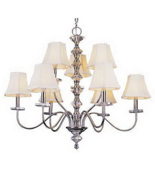 Trans Globe Lighting 9389 PC Nine Light Chandelier in Polished Chrome Finish