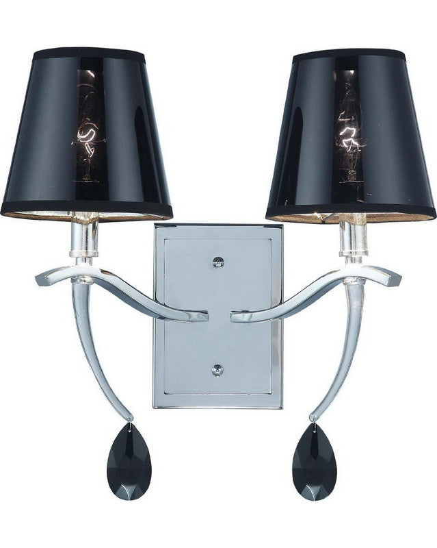 Nuvo Lighting 60-4412 Grace Collection Two Light Wall Sconce in Polished Chrome Finish