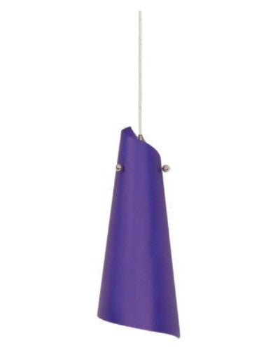 Nuvo Lighting 60-663 One Light Mini Pendant in Brushed Nickel Finish And Cobalt Blue Twist Glass