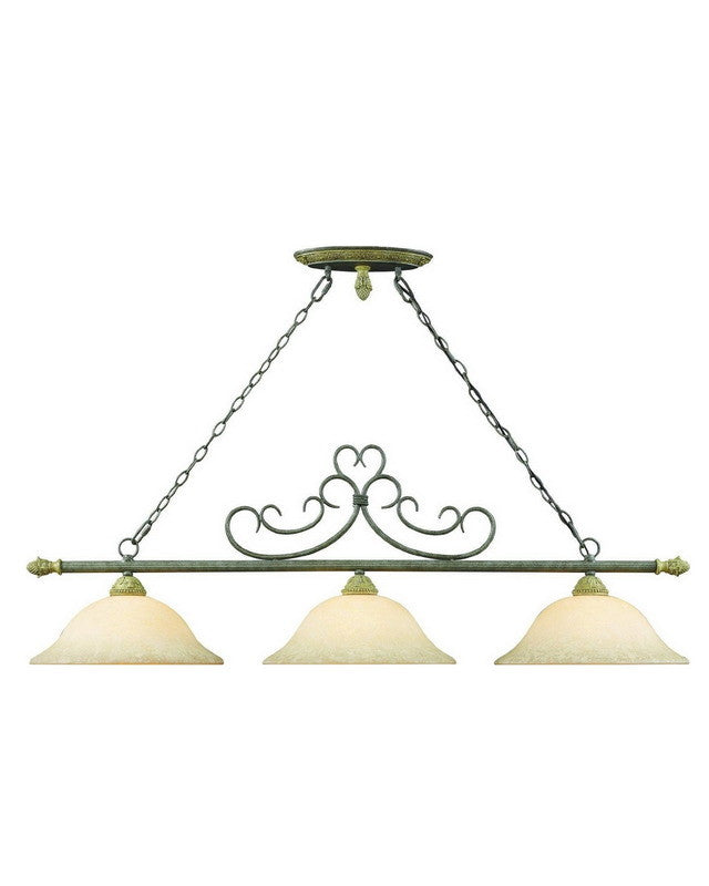 Z-Lite Lighting 601-3 Three Light Hanging Island Chandelier in Granite Finish