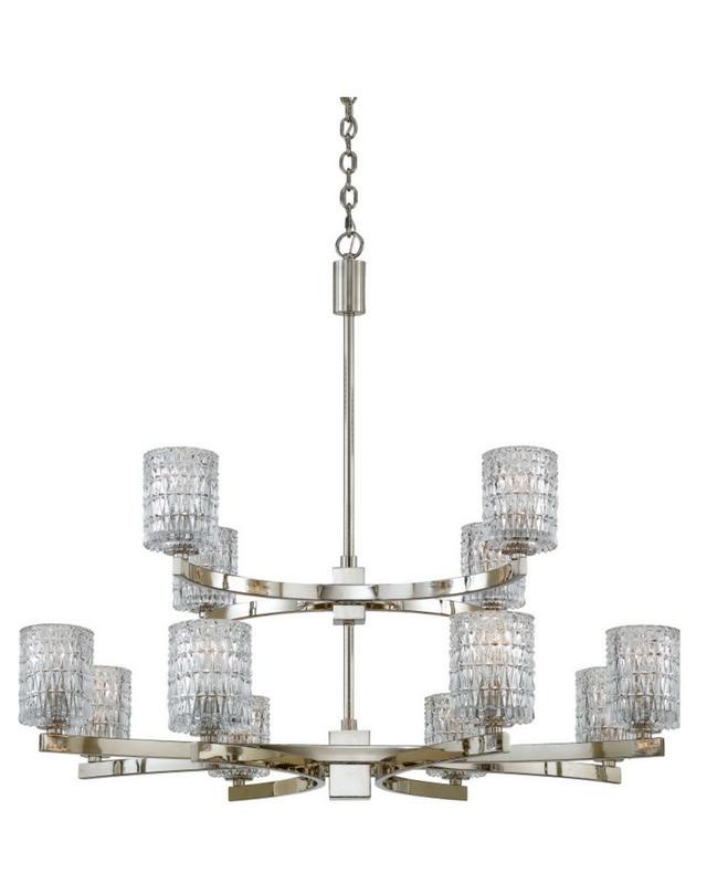 Quoizel Lighting RAN5012 IS Annalie Collection Twelve Light Chandelier in Imperial Silver Finish