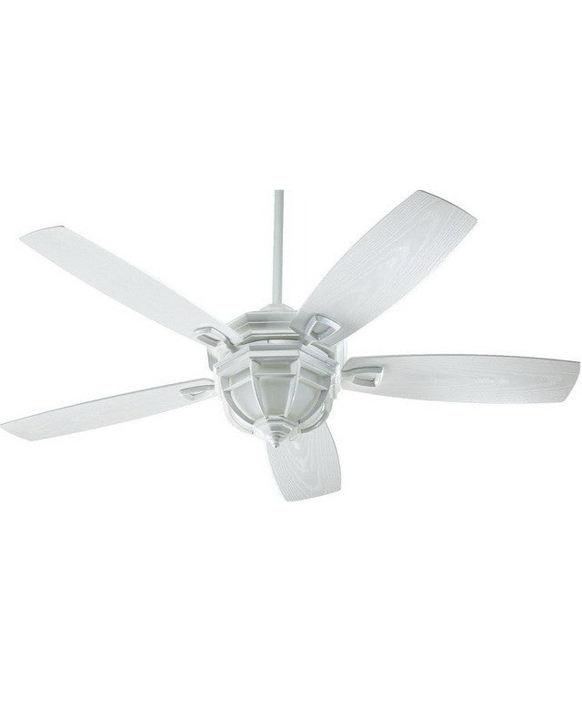 Quorum International 14525-906 Belvedere Collection Indoor or Outdoor Ceiling Fan and Light in White Finish