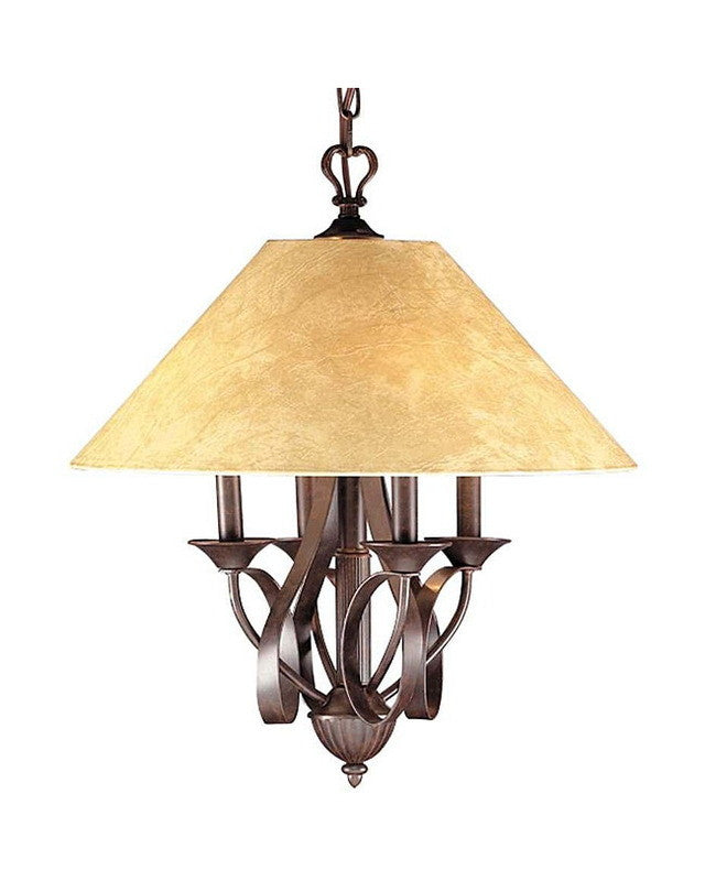 Kichler Lighting 44008 Four Light Hanging Chandelier in Oil Rubbed Bronze Finish