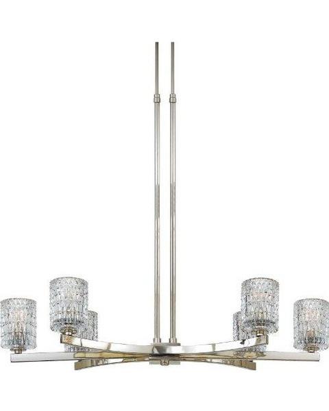 Quoizel Lighting RAN640 IS Raffine Collection by Richard Soard Six Light Chandelier in Imperial Silver Finish