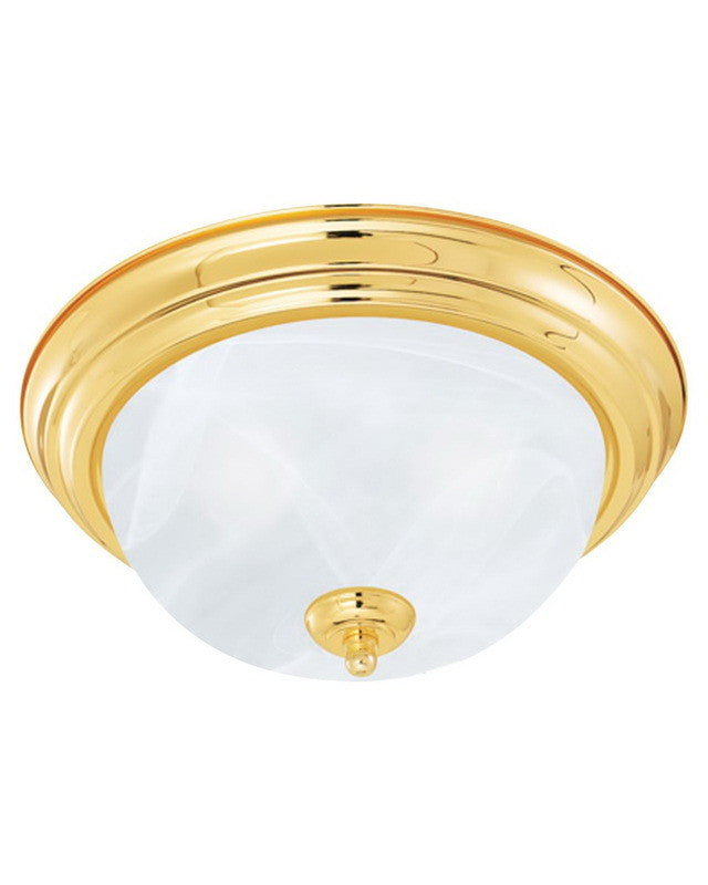 Epiphany Lighting Escm432 39 Pb Three Light Energy Saving Fluorescent Flush Mount In Polished Brass Finish