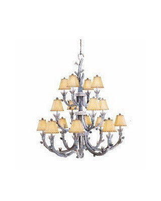 Vaxcel Lighting AS-CHS016 SW Sixteen Light Aspen Collection Chandelier in Snow Finish