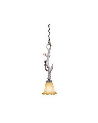 Vaxcel Lighting AS-PDD070 SW One Light Aspen Collection Mini Pendant in Snow Finish