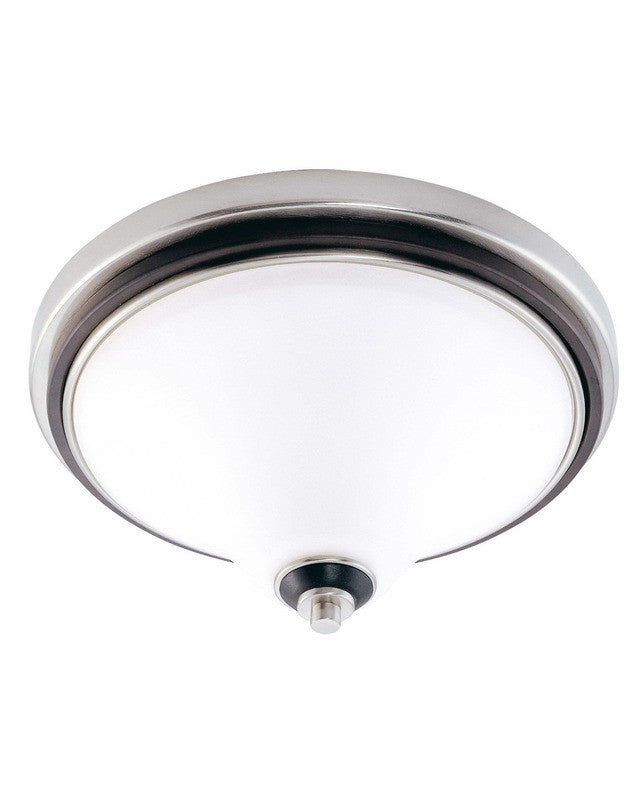 Nuvo Lighting 60-2459 Keen Collection Three Light Energy Star Efficient Fluorescent GU24 Flush Ceiling Mount in Brushed Nickel Finish