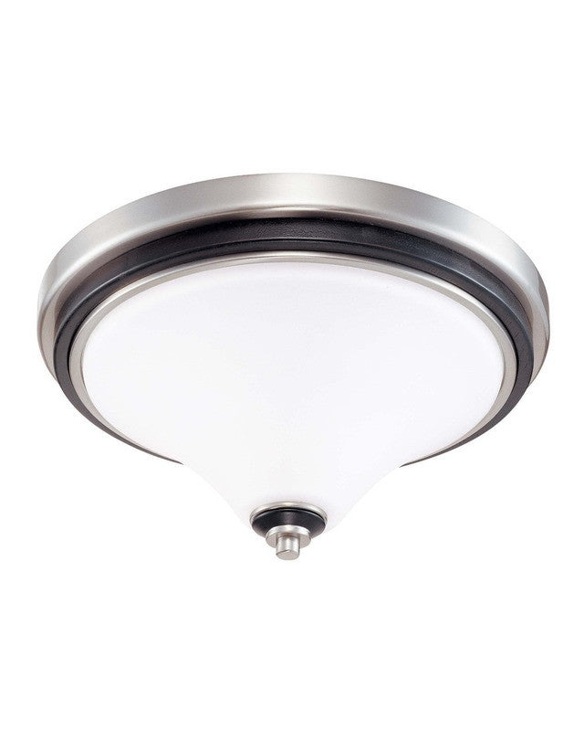 Nuvo Lighting 60-2458 Keen Collection Two Light Energy Star Efficient Fluorescent GU24 Flush Ceiling Mount in Brushed Nickel Finish