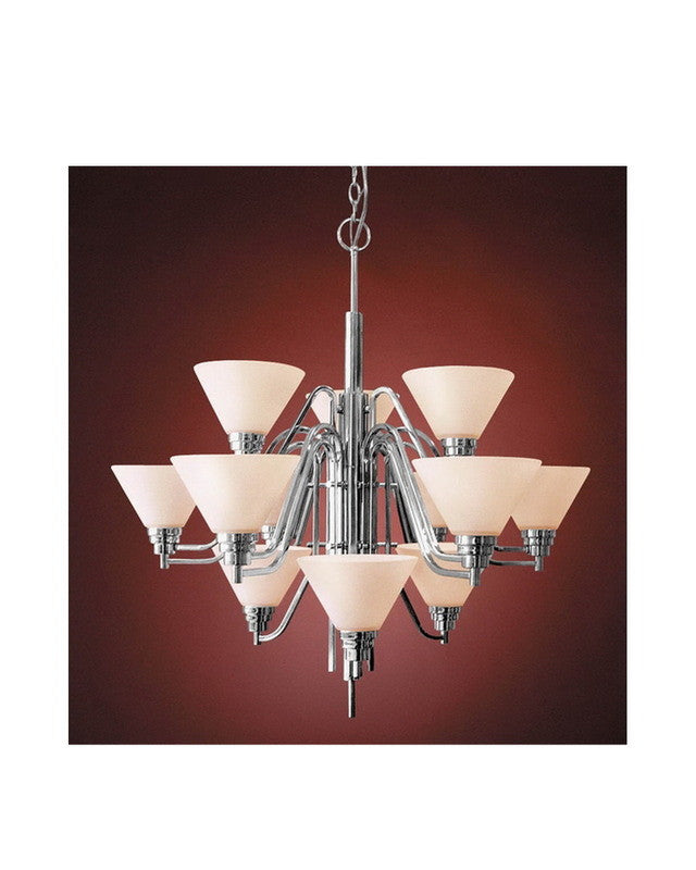 Vaxcel Lighting CH28112 CH Twelve Light Chandelier in Polished Chrome Finish