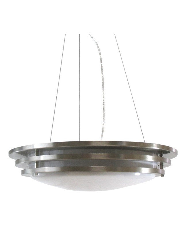 Epiphany Lighting 104793 BN Contemporary Energy Saving Fluorescent Pendant Chandelier in Brushed Nickel Finish