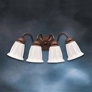 Kichler Lighting 10674 TZ Country Living Collection Four Light Energy Efficient Fluorescent Bath Vanity Wall Mount in Tannery Bronze Finish
