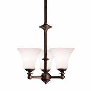 Kichler Lighting 1626 OAU Hamden Collection Three Light Chandelier in Olde Auburn Finish