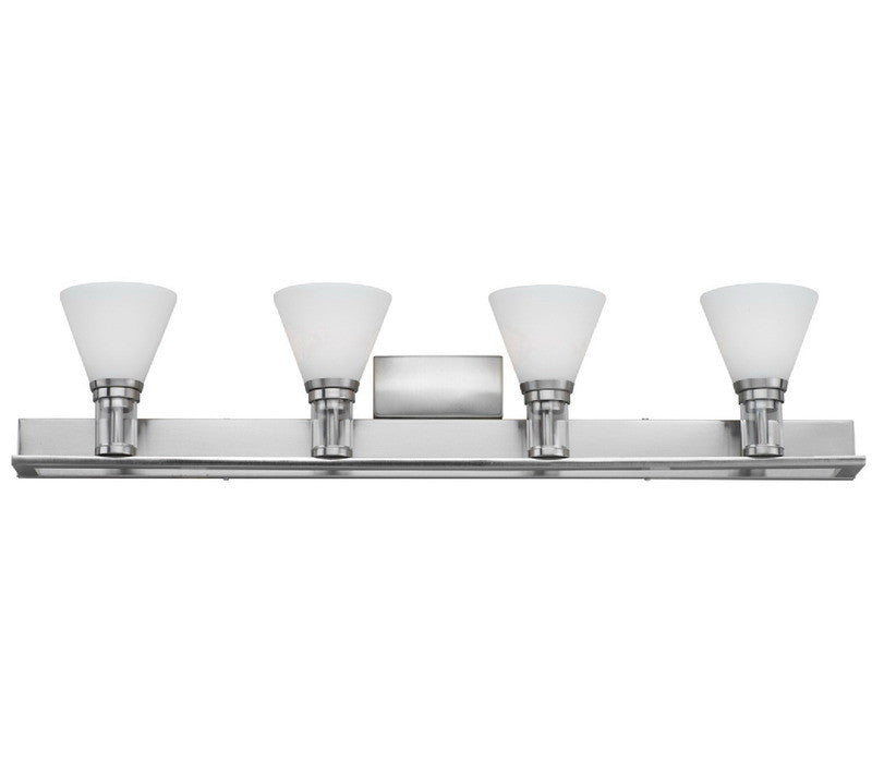 Forecast Lighting F4586-36 Haven Collection 4 Light Bath Wall in Satin Nickel Finish