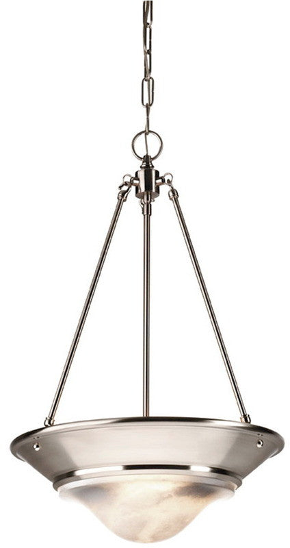 Forecast Lighting F488-36 Discovery Collection Three Light Inverted Pendant in Satin Nickel Finish