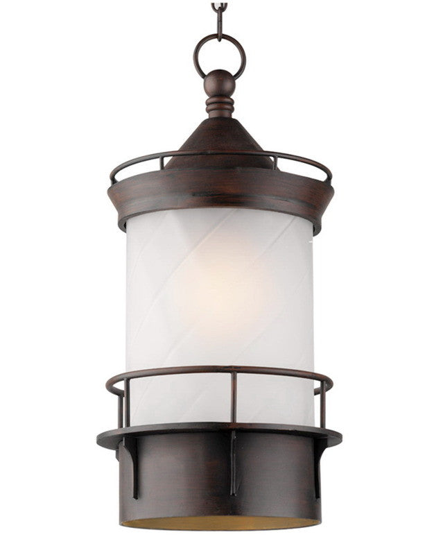 Forecast Lighting F8503-55 Chatham Collection One Light Outdoor Hanging Pendant in Auburn Bronze Finish