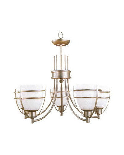 Epiphany Lighting 100320 BNTCC Five Light Chandelier in Brushed Nickel Finish