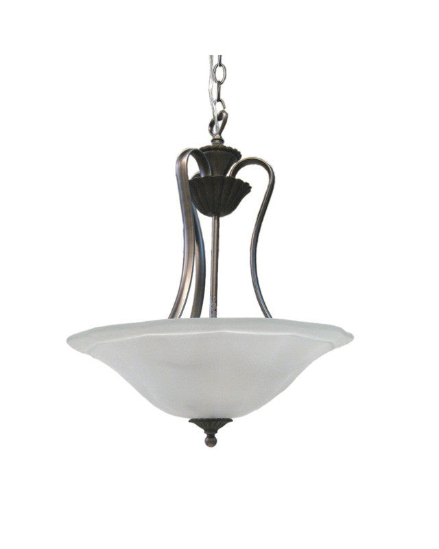 Kichler S3216 TGP Kempton Park Collection Three Light Inverted Hanging Pendant in Tuscan Gold Finish