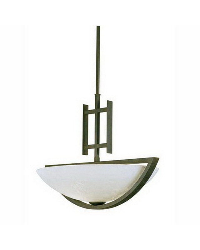 International Lighting 13803-02 Two Light Pendant Chandelier in Artisan Bronze Finish