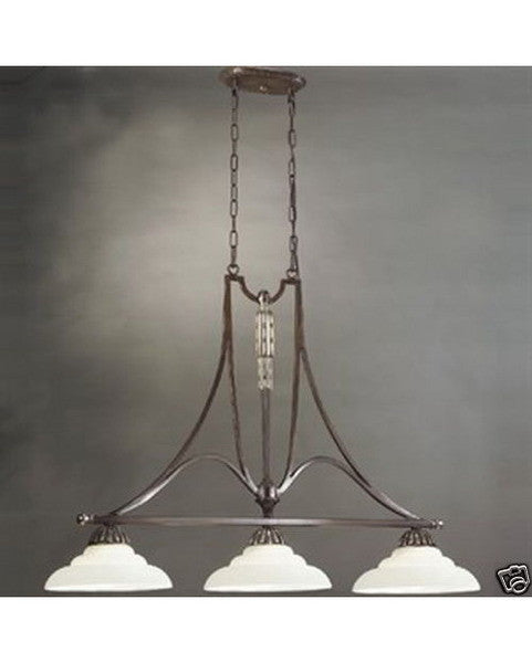 Stylicon by Thomas Lighting AA1408 EPW Three Light Island Chandelier in Espresso and Pewter Finish