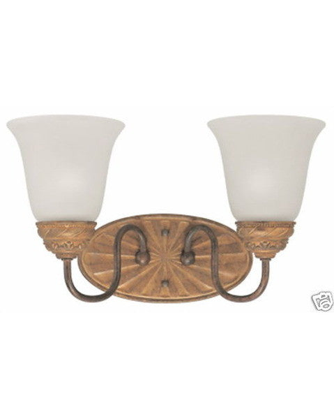 Thomas Lighting SL7302-23 Two Light Vanity Bath Wall Sconce in Colonial Bronze Finish with Artisan Bronze Highlights