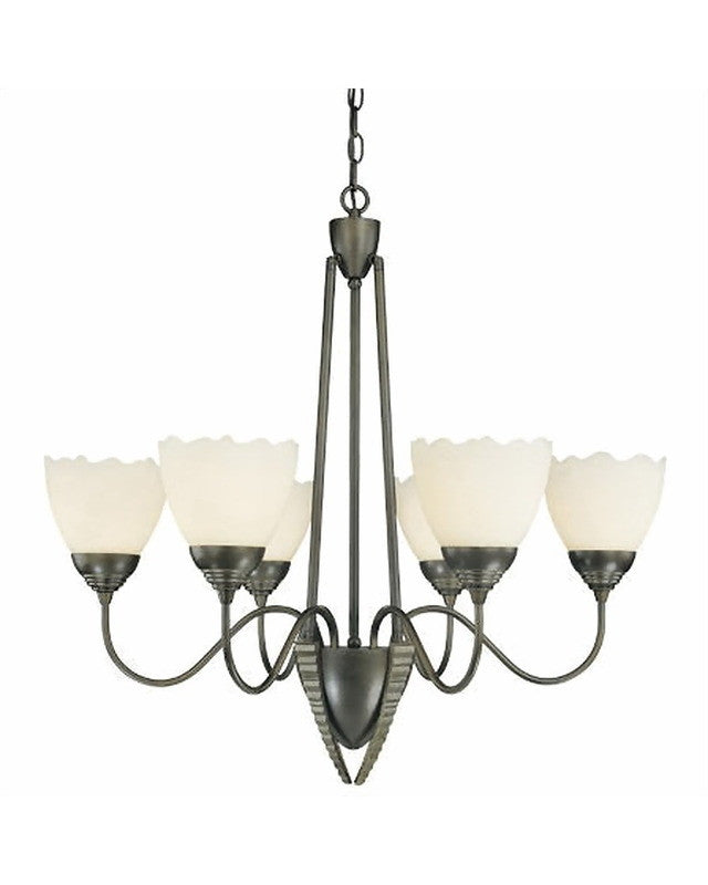 Thomas Lighting M2009-63 Six Light Chandelier in Painted Bronze Finish